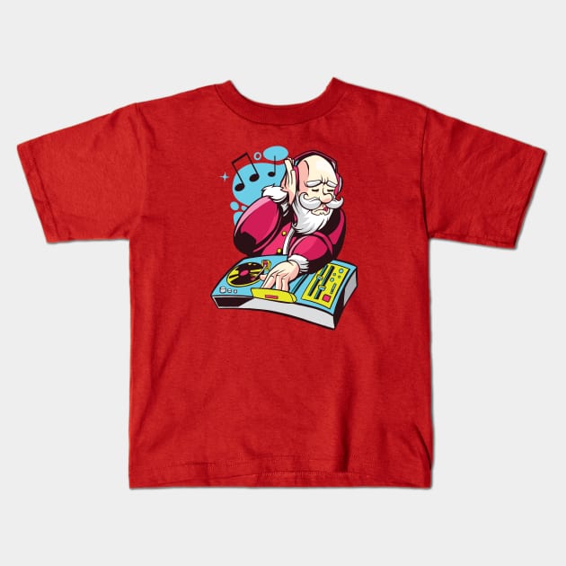 Dj Santa Kids T-Shirt by Safdesignx